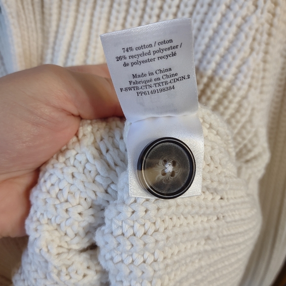 Everlane The Texture Cotton Cream Cardigan - Picture 7 of 8